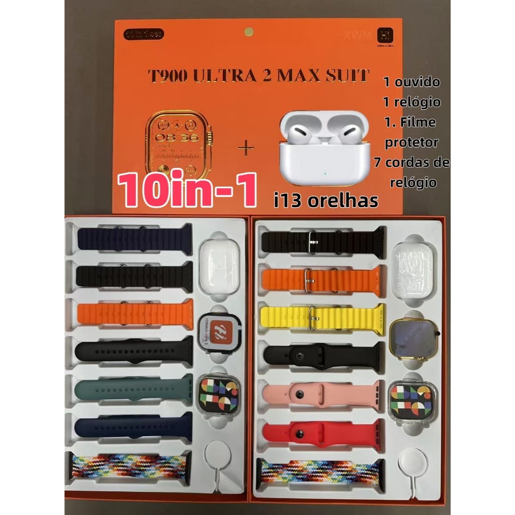 Envio Local À Prova De Intempériesnovo T900 Ultra 2 MAX SUIT Smartwatch Relógio Inteligente 49mm Série 8 Masculino Bluet