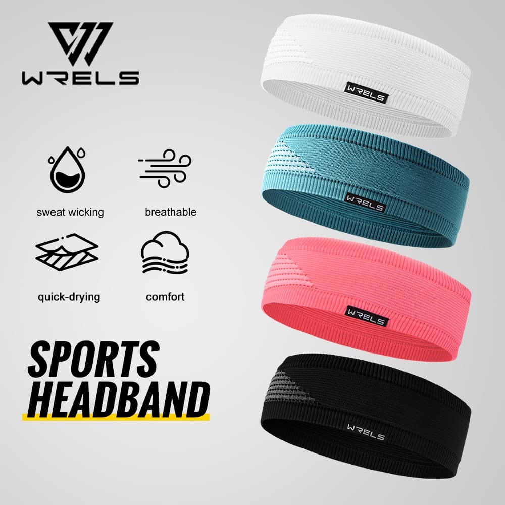 WRELS Sport Headband Sweat Workout Resfriamento De Secagem Rápida Homens Mulheres Sweatband # C88