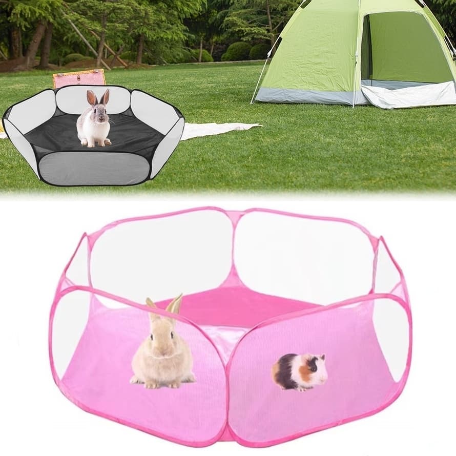Cercado Dobrável para Animais com Forro Impermeável – Cães, Gatos e Roedores