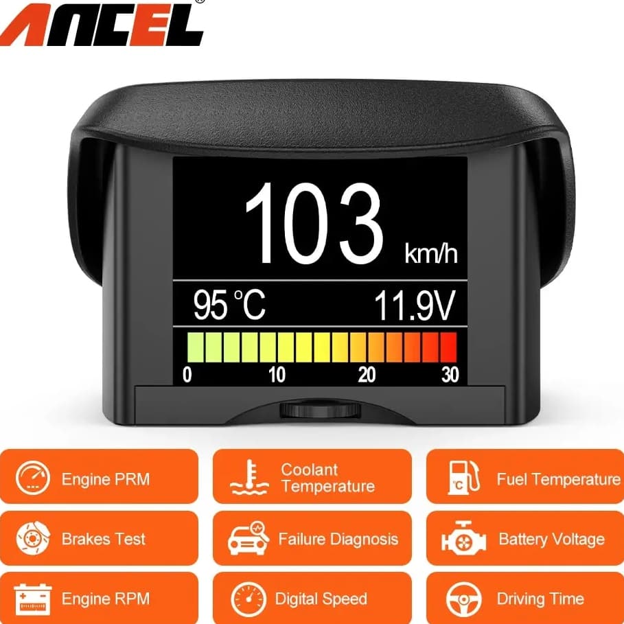 Ancel A202 Automotivo Digital Head-Up Display OBD2 Scanner Tacômetro Medidor De Consumo De Combustível