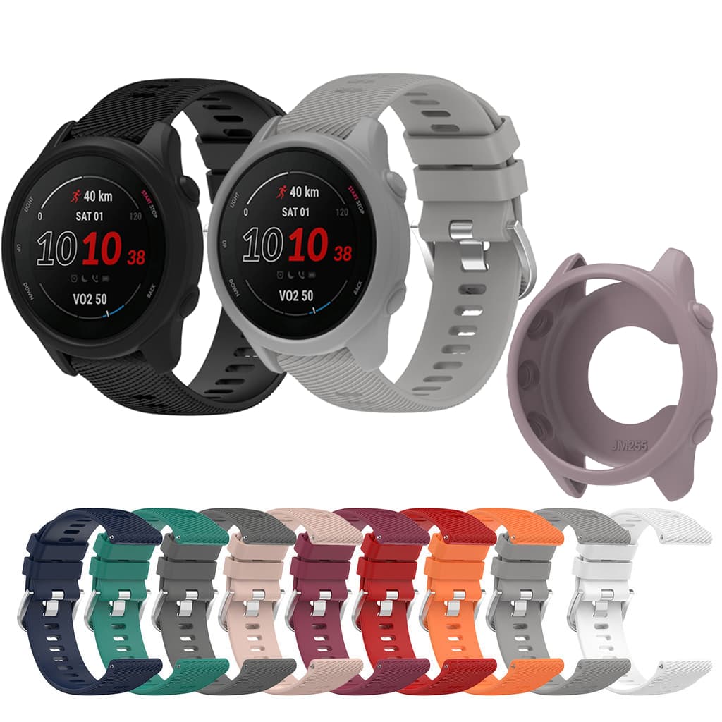 Pulseira De Silicone + Protetor De Tela De Capa Para Garmin Forerunner 255/265 De TPU Macia Substituição De Música Smart