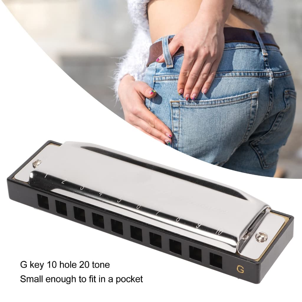 10 Furos 40 Tons Chave Cromática Harmonica Grossa Puro De Iniciantes C