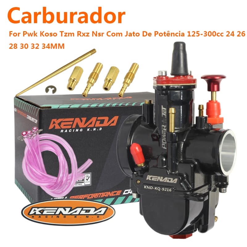 Carburador Racing Keihin PWK para Moto Yamaha TZM RXZ e Honda NSR - 24mm 26mm 28mm 30mm 32mm 34mm