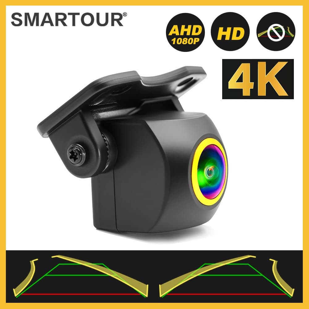 Smartour AHD 1080P 170 Graus Carro Reverso Backup Câmera De Visão Traseira Trajetória Dinâmica Linha Estacionamento Veíc