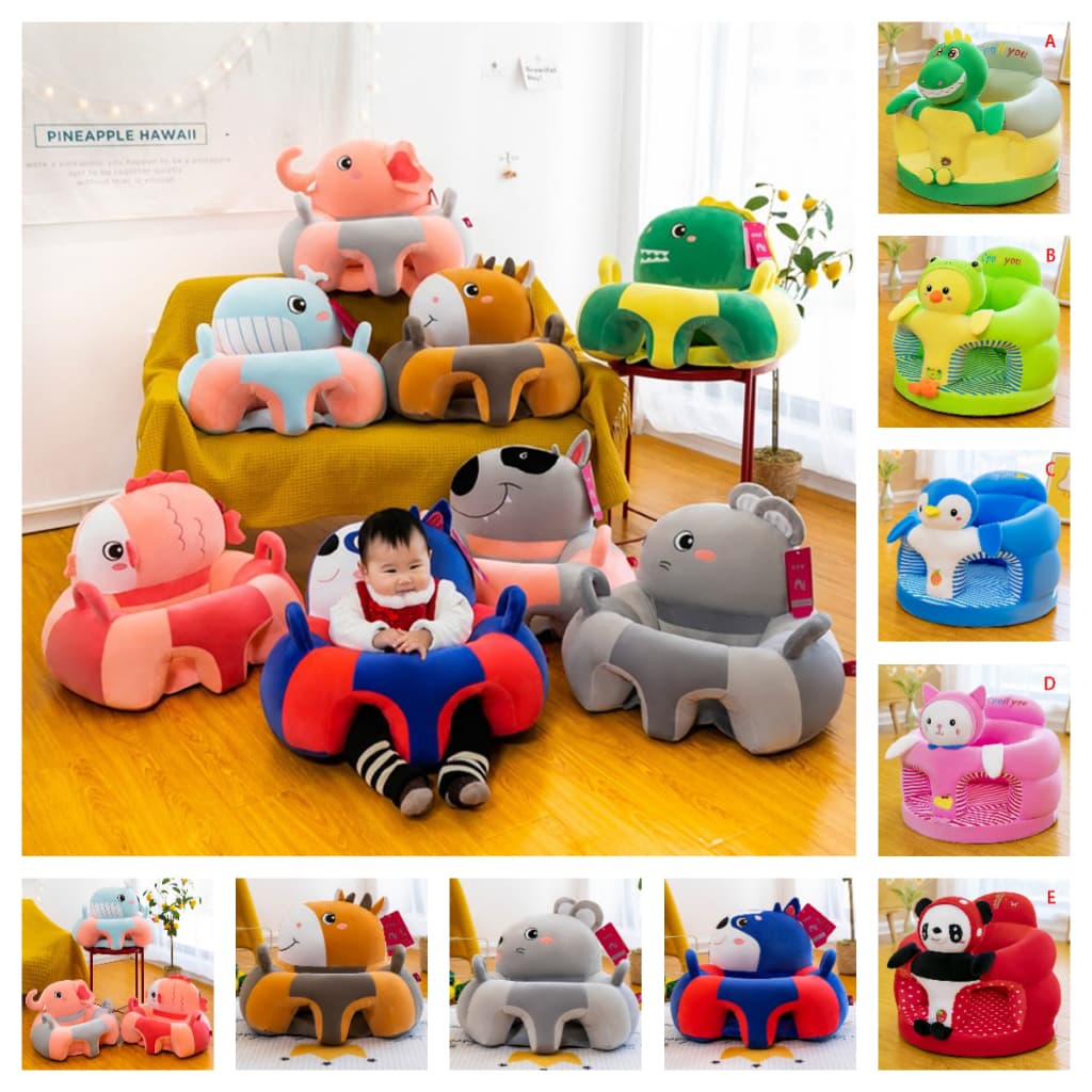 1PC Baby Learning Sitg Seat Sofá Capa De Apoio De Pelúcia De Cartoon Brinquedos [BR]