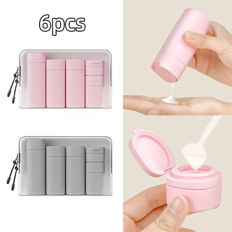 6pcs PE Material Garrafa Conjunto de Viagem