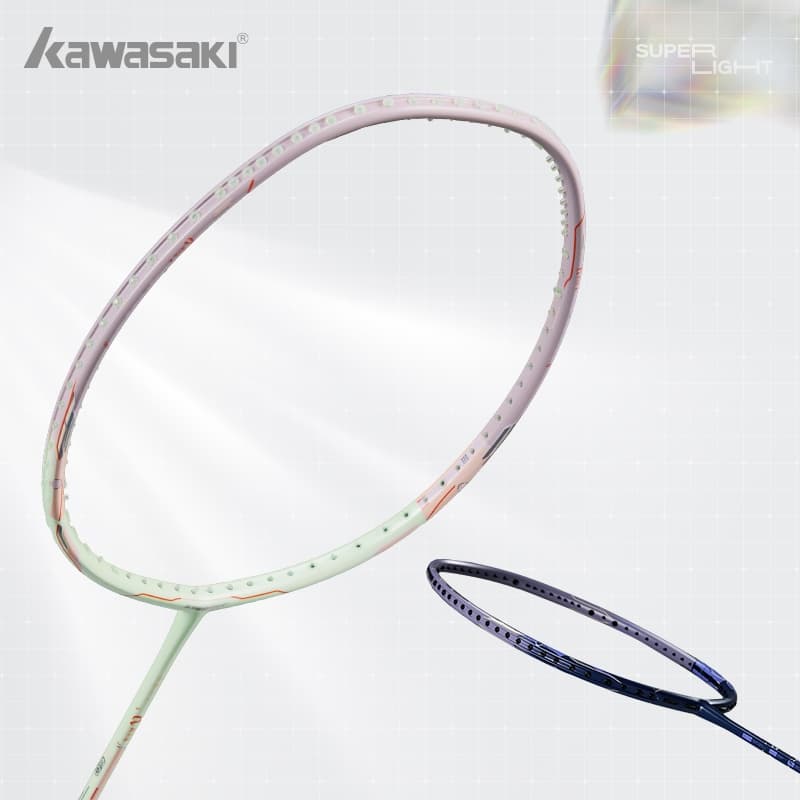 Kawasaki SUPER Light α 6U Raquete De Badminton Carbono Ultra Leve Alta Tessão 18-30LBS Velocidade Competição Profissiona