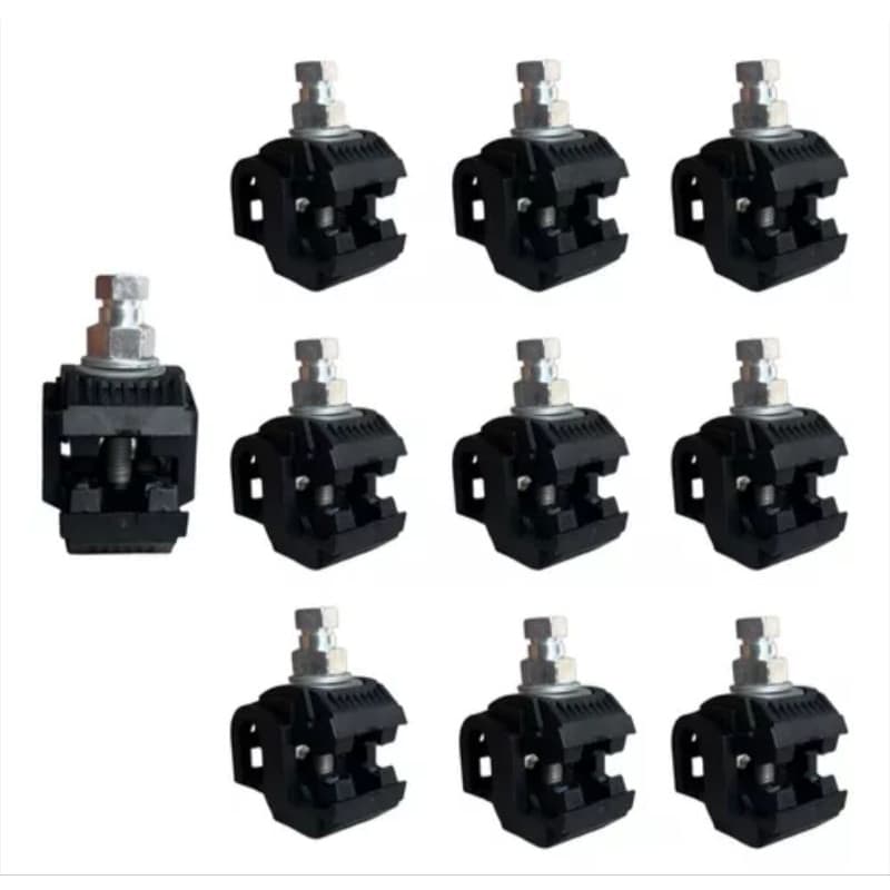 Kit com 10 peças, Conector perfurante 10 a 95, derivação 1,5 a 10Vampiro, Morcego, Piranha, Pirceng