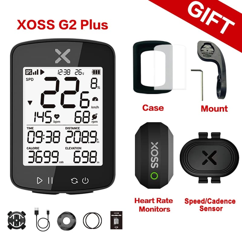 XOSS G2 G + 2 Computador De Bicicleta Sem Fio GPS Velocímetro Odômetro À Prova D'água Compatível Com Bluetooth ANT + Cic