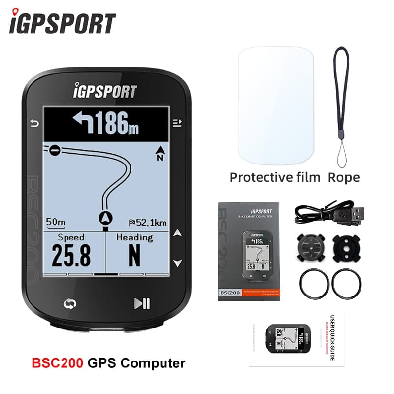 IGPSPORT BSC200 Velocímetro Bicicleta Sem Fio À Prova De Água IPX7 Recarregável display LCD De 2.5 Polegadas