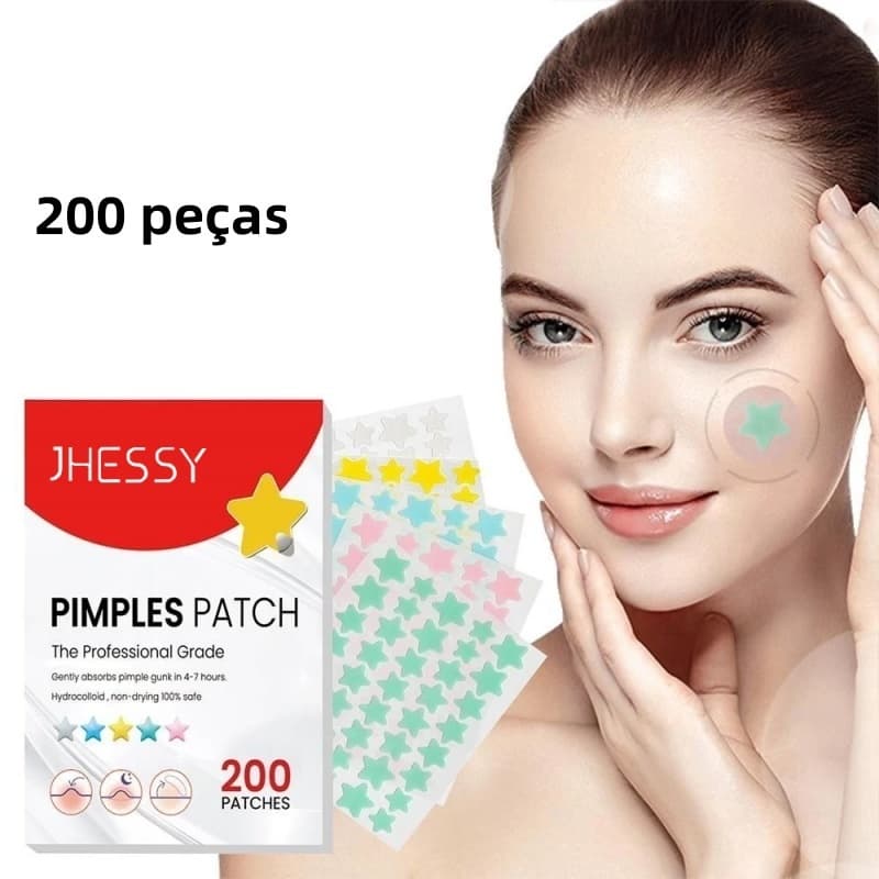Patches De Espinhas Para Rosto , Acne Hidrocolóide , Capa De Zit De Estrela Fofa , Adesivo Colorido