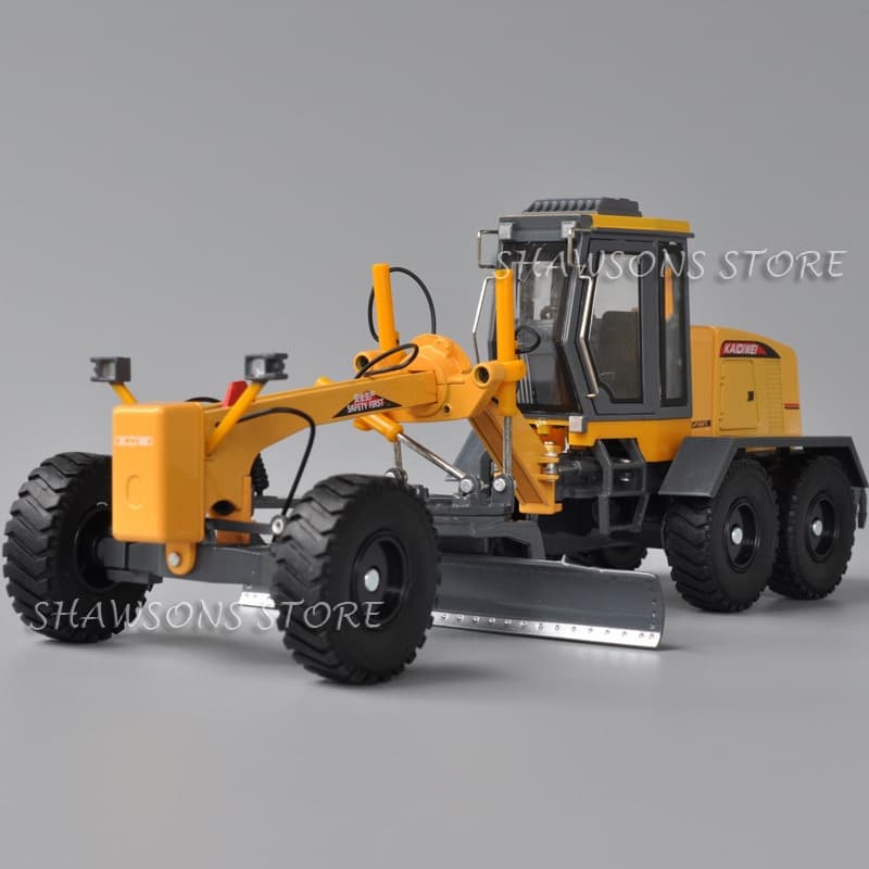 KDW Escala 1 : 35 Diecast Modelo Brinquedo Engenharia Veículo Motor Grader Caminhão Réplica Em Miniatura