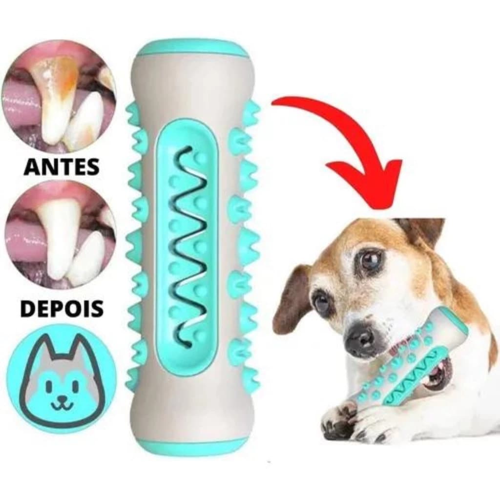 Brinquedo Mordedor Para Cachorro Saúde Dental Modelo de Osso