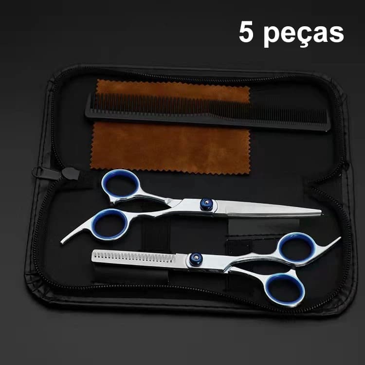 Kit 2 Tesoura De Cabeleireiro Profissional De Aço Inoxidável Corte Ferramentas De Estilo