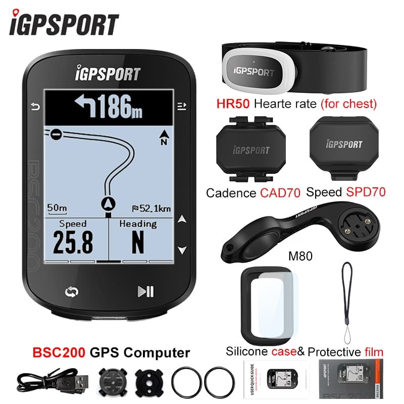 IGPSPORT BSC200 Velocímetro Bicicleta Sem Fio À Prova De Água IPX7 Recarregável display LCD De 2.5 Polegadas