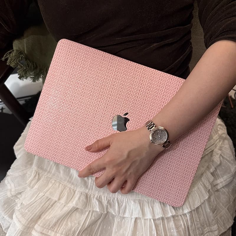 Capa De Tecido Rosa Compatível Com Macbook Air M3 A3113 A2681 M2 M1 A2337 Pro13 14 Polegadas A2338 A2442 Teclado