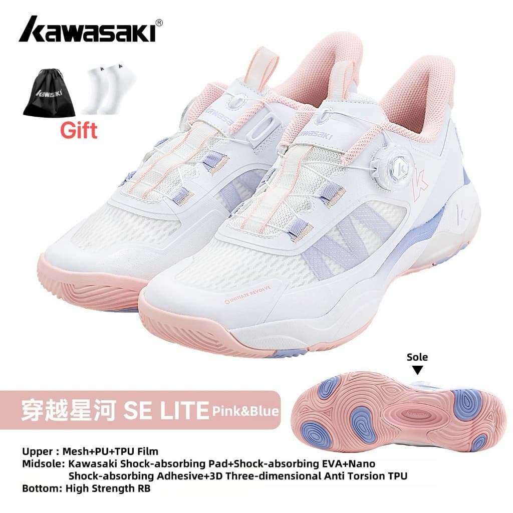Kawasaki Badminton Sapatos Pickleball ShoesTraverse Galaxy SE Lite K1B20-C32019 Atualizar Profissional Esportes Casuais 