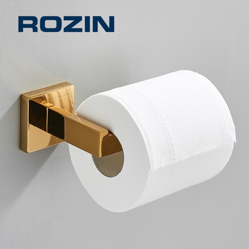 Suporte Porta Papel Higienico Preto Com Prego Inox Acessórios Banheiro,Preto/Cromo/Ouro