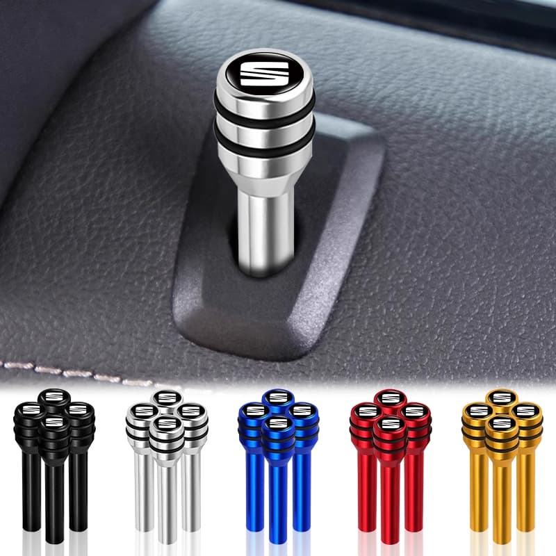 1/4 Pçs Pinos De Fechadura Da Porta Interior Do Carro De Alumínio Universal Para Assento leon FR Ibiza Altea Exeo Fórmul