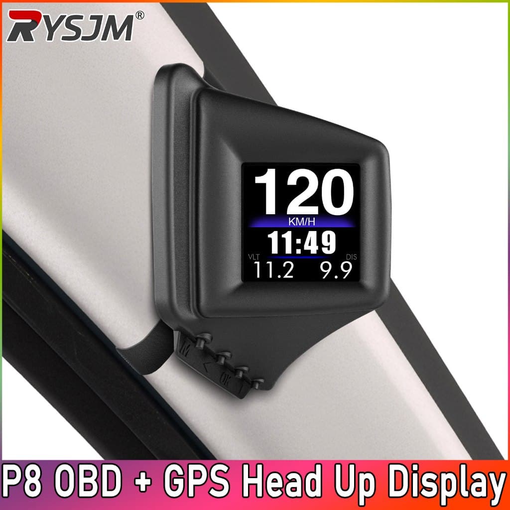 Carro OBD2 + GPS Head Up Display Digital Medidor Automático Temperatura da Água Medidor de Tensão 12V