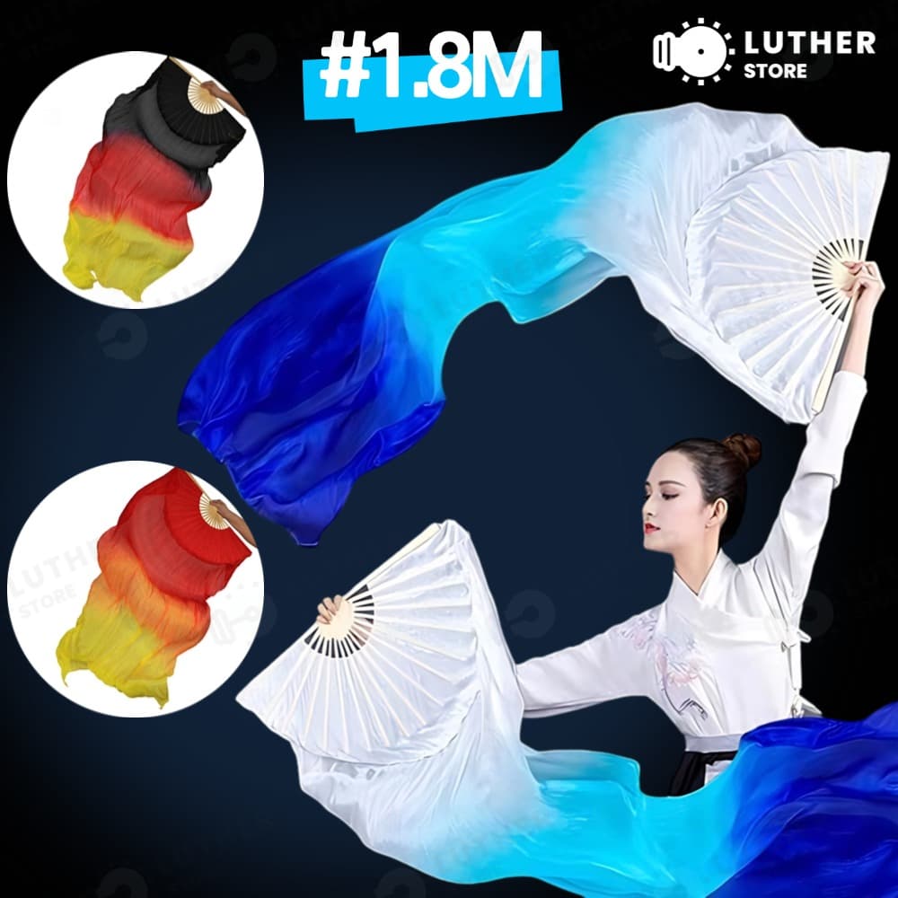 Ventiladores De Dança Do Ventre Véu De Bambu Ventilador De Seda DIY 1.8M Apenas 2/4PCS