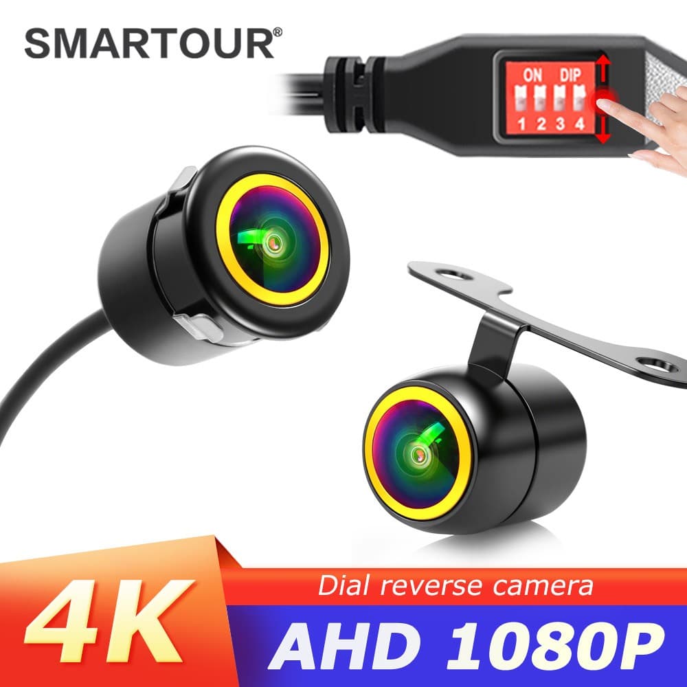 4K AHD 1920 * 1080P Imagem De Ré Perfurada Câmera 18.5 HD CVBS CCD Visão Noturna Luminosa Do Carro