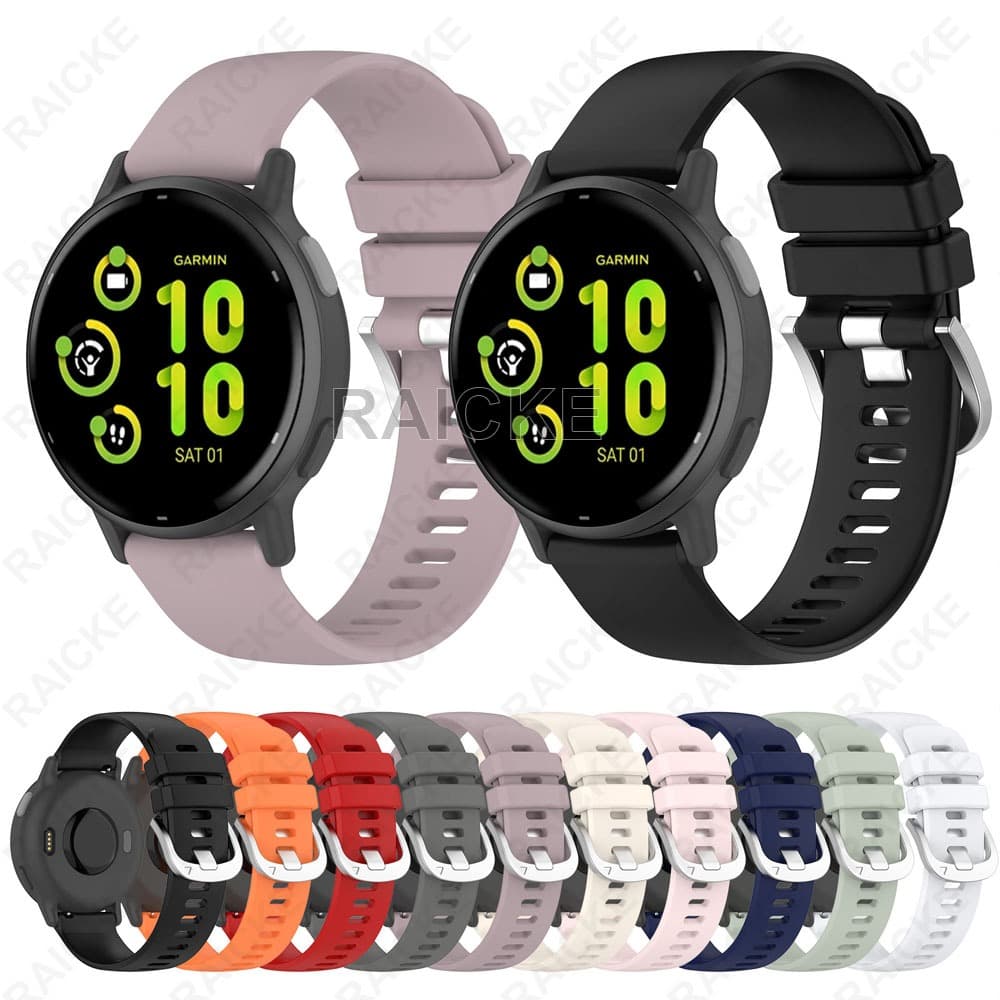 Cintura de silicone esportiva para Garmin Vivoactive 5 6 3 Music / Forerunner 570 42mm /55 /165 /245 /645 /158/168/S50