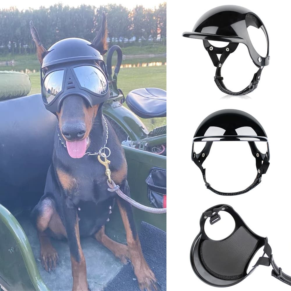 Ciclismo Bulldog Francês Pet Locomotiva Capacete Cachorro Para Cachorros Pequenos Médios Chapéu De Motocicleta Headgear