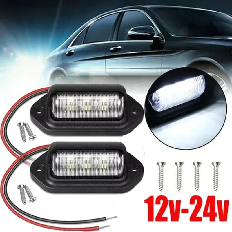 2/4/8 Pçs 6 LED Luz Da Placa De Identificação Do Carro Para SUV Caminhão Reboque Van Tag Passo Lâmpada Produtos Luzes Li