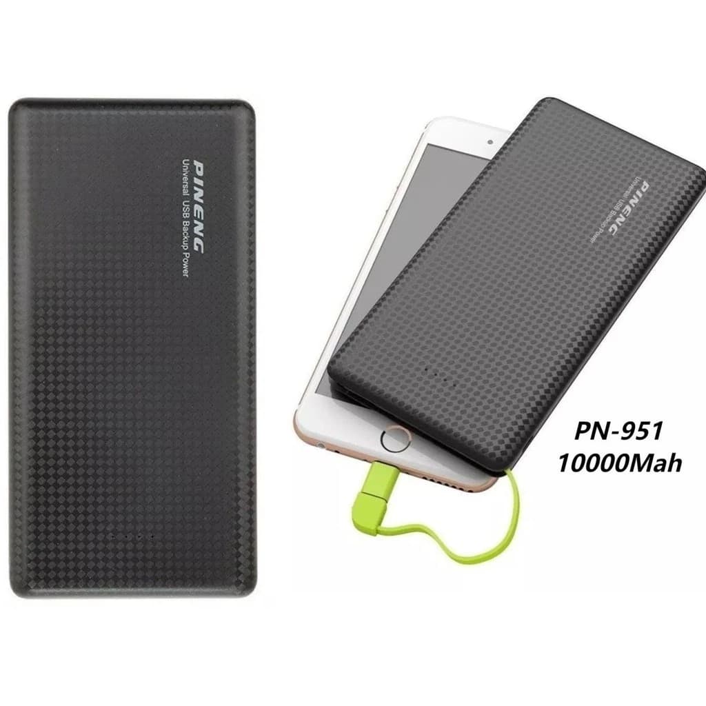 Carregador Portátil 5000mah/10.000mah Pineng Power Bank  com adaptador iPhone,V8