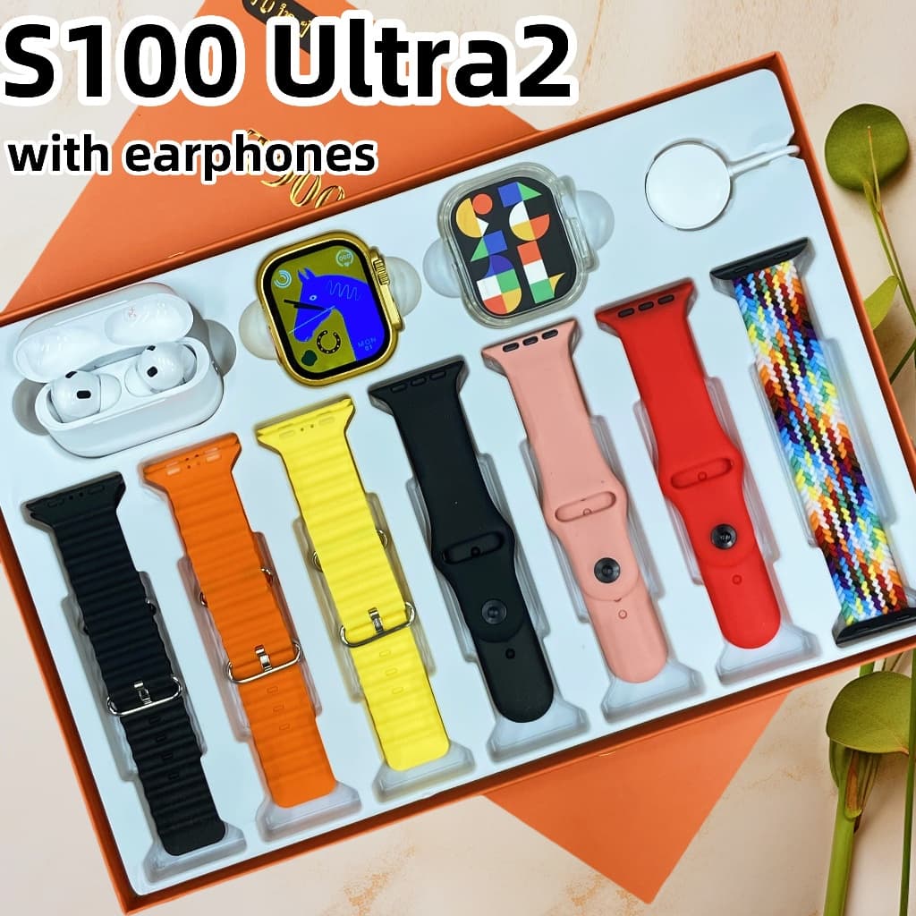 S100 Novo Smartwatch Relógio Inteligente À Prova D'água 7 Em 1 49 Mm Com Tela De Toque Completa Edição Esportiva