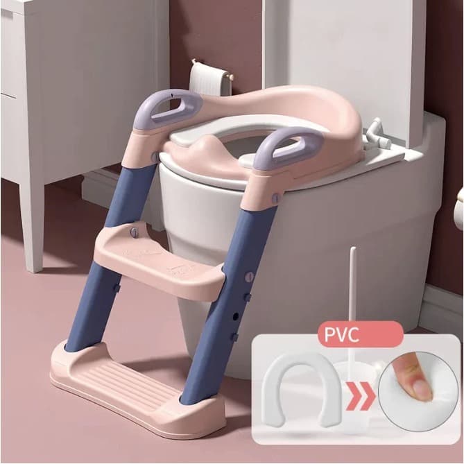 Redutor de Vaso Infantil com Degraus Ajustáveis｜Com Tampa com Fechamento Suave｜Unissex