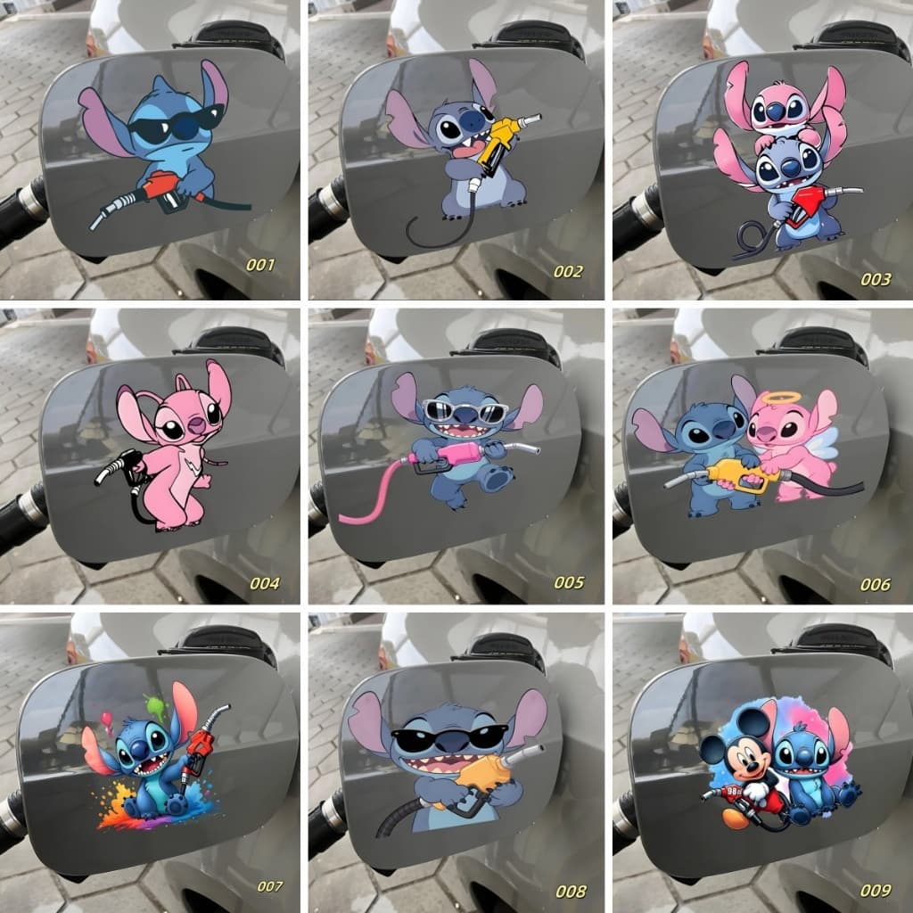 Adesivo personalizado para tampa de tanque de combustível de carro - Decalque de vinil com design de desenho animado