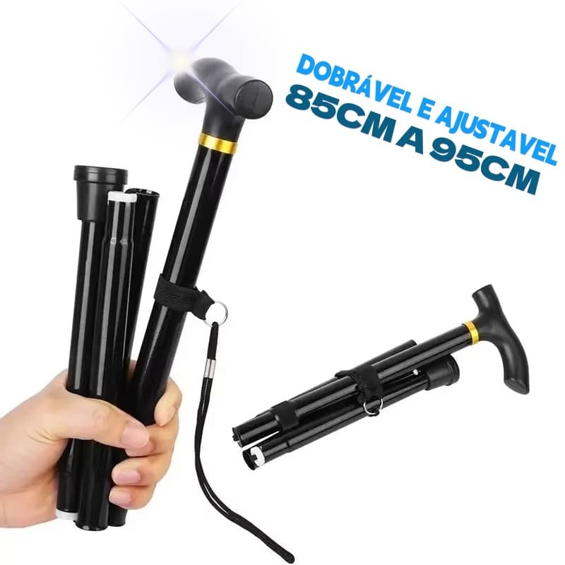 Bengala Dobrável Retrátil Com Regulagem Envio Rápido