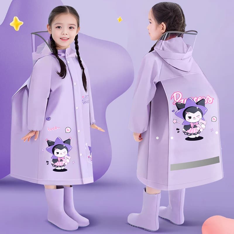 Nova Capa De Chuva Infantil , Impermeável De Corpo Inteiro Equipamento Específico Para Escola Primária-Poncho De PVC De 