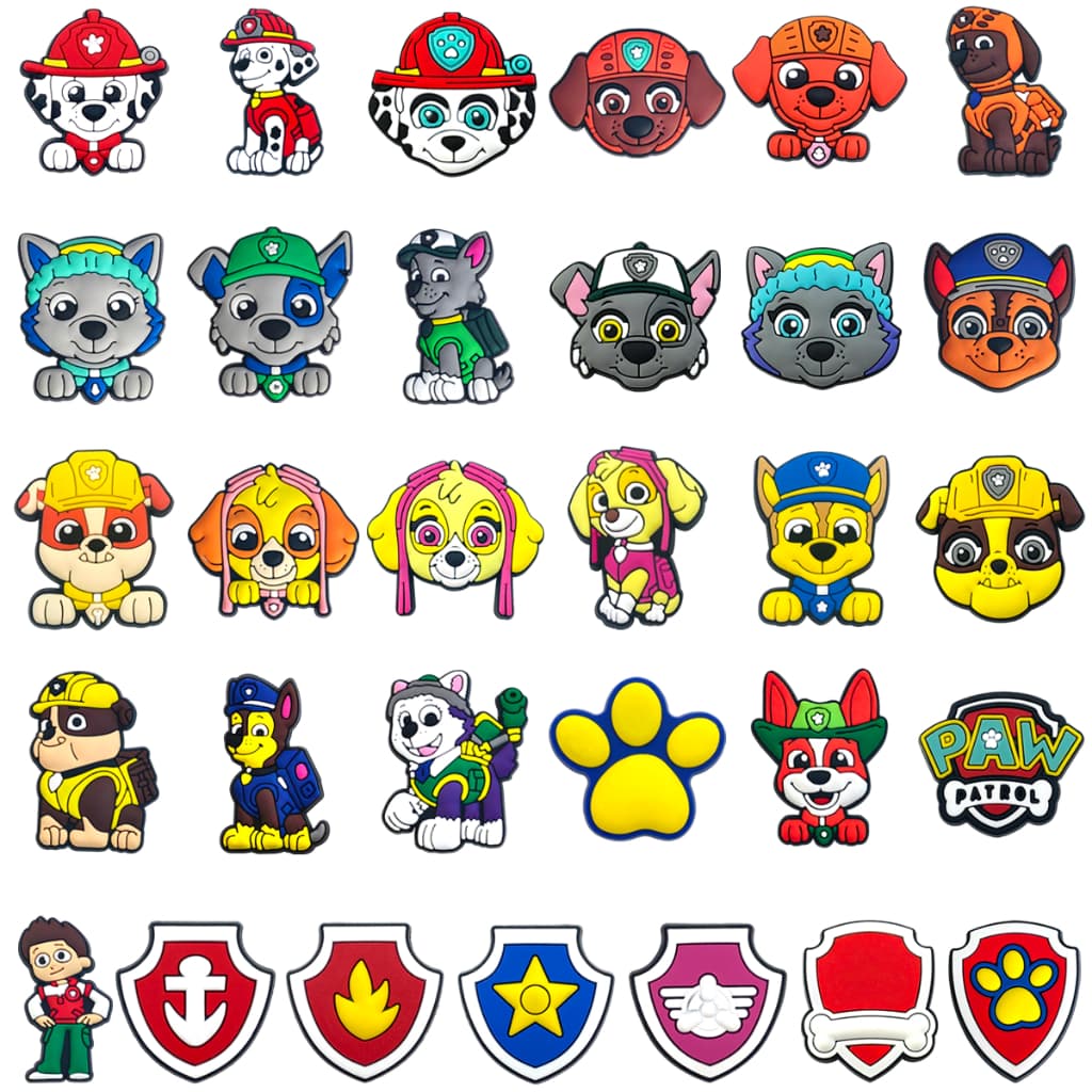 MEIDJ Encantos De Sapato 31 Cães desenhos animados padrão decorações acessórios PVC com botão