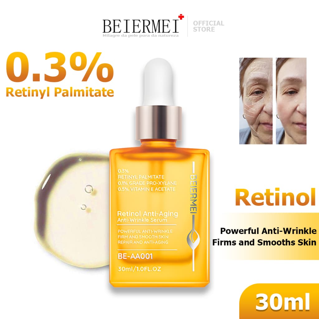 Beiermei.br Sérum Antirrugas Retinol 30ml/1.0 FL.OZ Powerful Anti-Wrinkle Firms and Smooths Skin