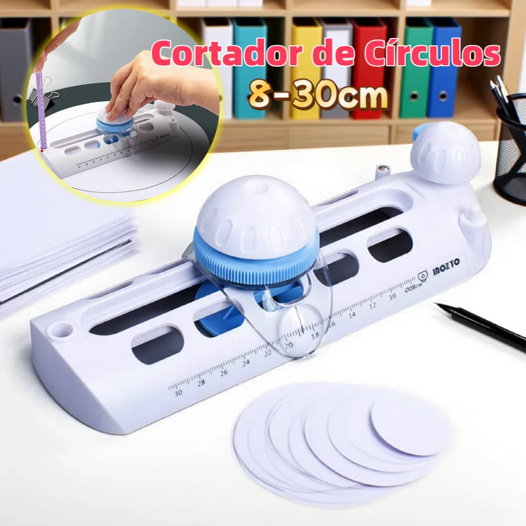 MEDOOSI Cortador de Círculos Precisão Milimétrica 8-30cm Guilhotina Circular Ajustável para Papel,Cartão e DIY​​