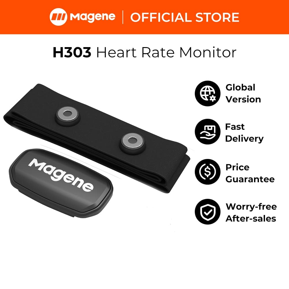 Magene H303 Monitor De Frequência Cardíaca Mover Bluetooth ANT + Sensor Com Alça Torácica Para Bicicleta Esportiva