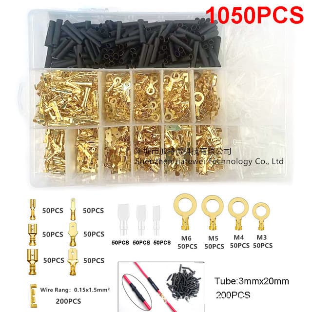 Alta Qualidade 135/1050pçs Conector De Fio Macho Isolado Fêmea 2,8/4,8/6,3mm Terminais De Crimpagem Elétrico Kit Sortido