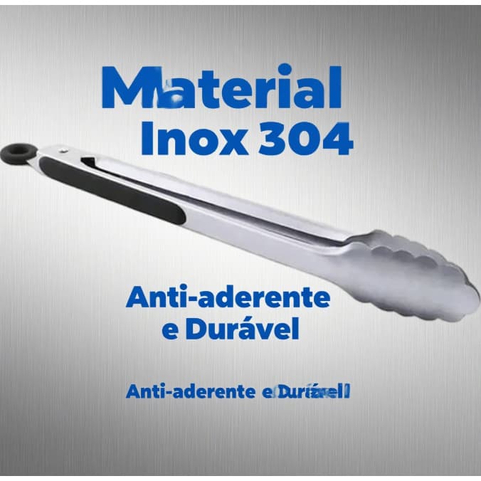 Pegador Inox 40 cm Churrasco Universal Profissional