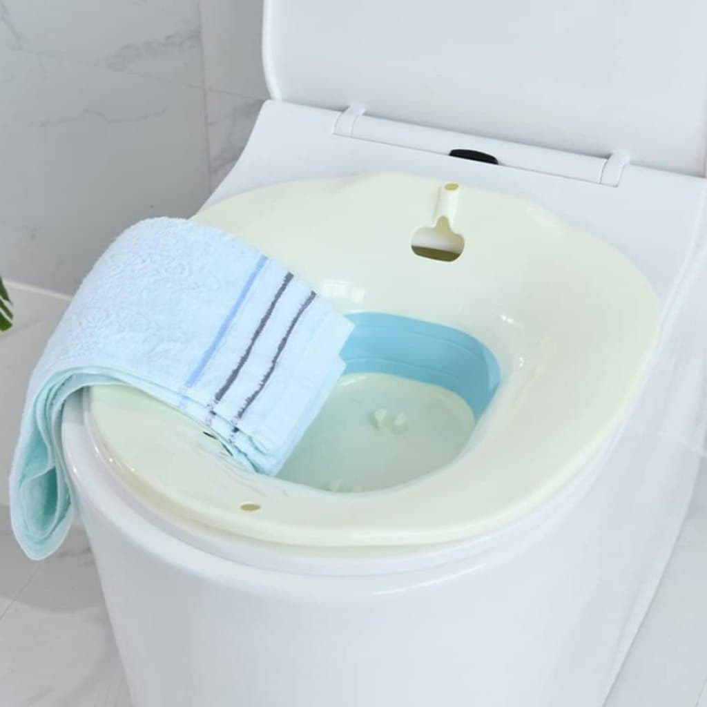 Bacia Para Banho De Assento Dobrável E Higiene Íntima