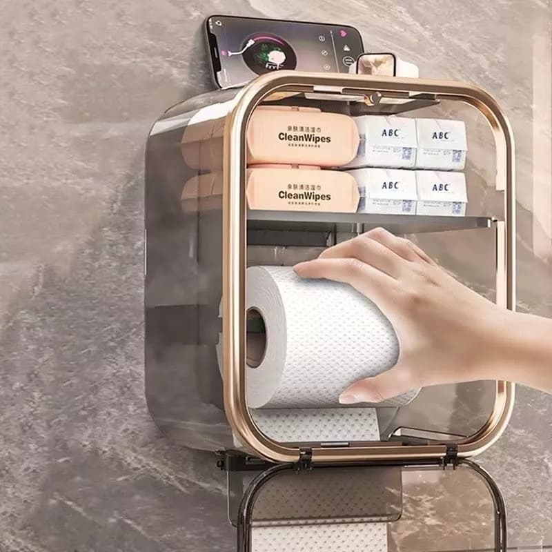 haosin Armazenamento De Papel Higiênico Transparente Acrílico E Caixa Organizadora