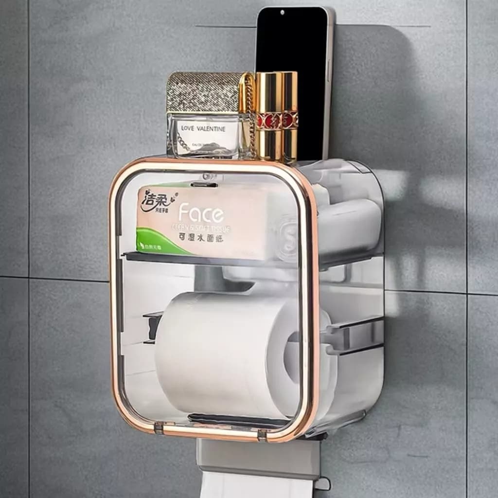 HAOSIN Acrílico Transparente Banheiro Papel Higiênico Armazenamento E Organizador Caixa De Moda
