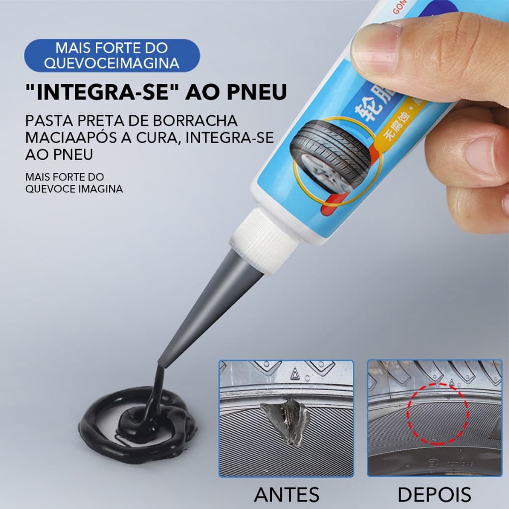 Cola para reparar pneus de automóveis Reparação de fissuras e rachaduras Cola para danos graves na lateral dos pneus