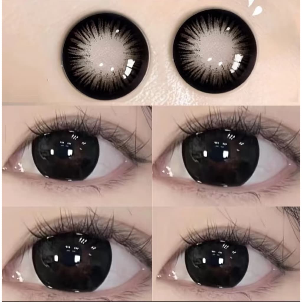 Lentes De Contato Coloridas De Olhos Pretos Grandes De 14.5 Mm Para Moda De Boneca Cosméticas De Grande Diâmetro Enviada