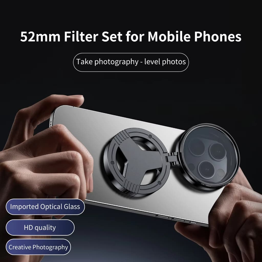 Suporte Magnético De Filtro Polarizador CPL De 52 Mm Para De Vlogging De Smartphone