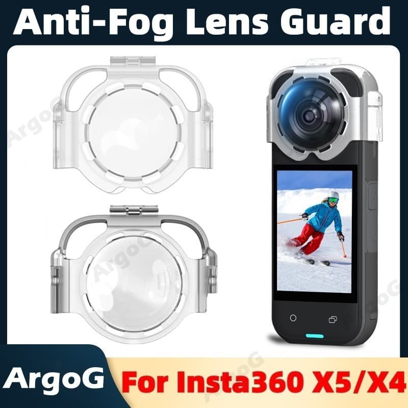 ArgoG Protetores De Lente Antiembaçante Para Insta360 X5/X4 Protetor Capa À Prova De Choque Acessórios