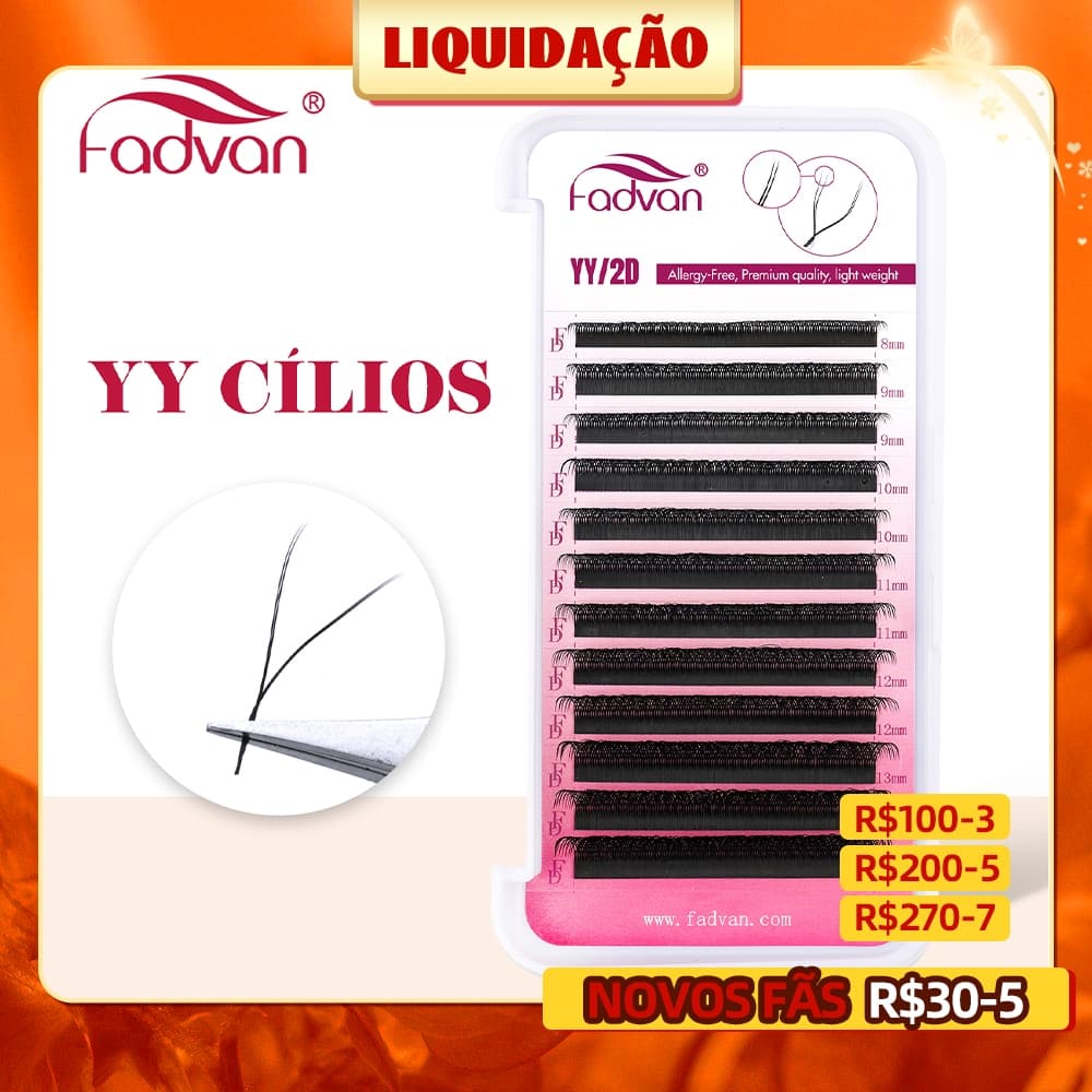 Fadvan YY Forma Pestanas Naturais Leves Tecidas À Mão Extensão De Maquiagem Rede De Falsas