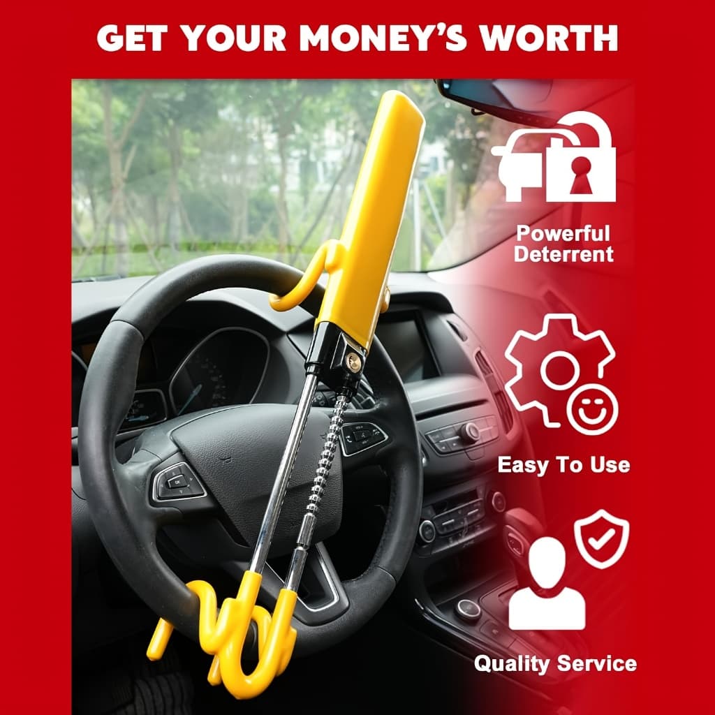 Bloqueio do volante Pedal do carro Anti-roubo ovelhas bloqueio de segurança de aço Universal